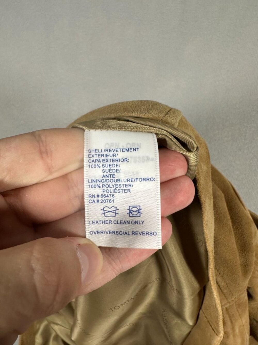 Tommy Hilfiger Womens Suede Utility Jacket XL Brown 4-Pocket Design - Picture 5 of 6
